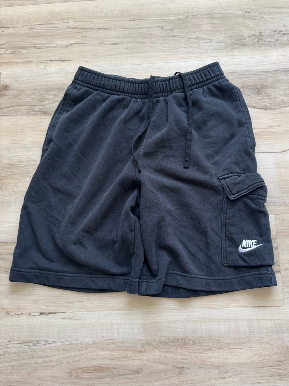 Nike Black Athletic Cargo Fleece Shorts